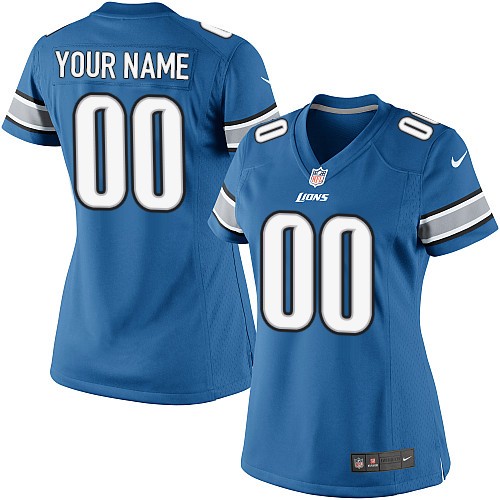 Women's Limited Nike Jersey Light Blue Home - Customized NFL Detroit Lions